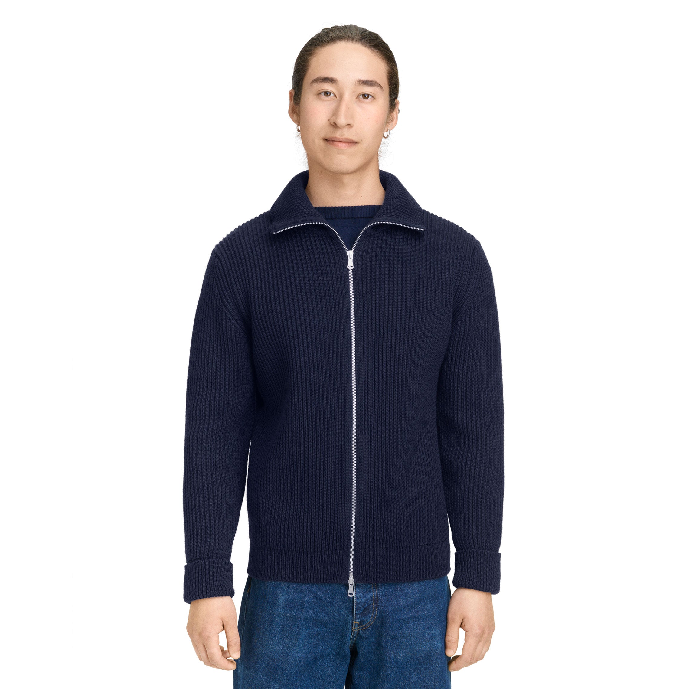 Navy Full-Zip Light Indigo